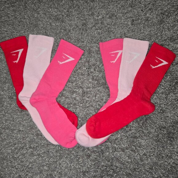 Gymshark Women's Crew Socks 3pk Size Large - Picture 2 of 2